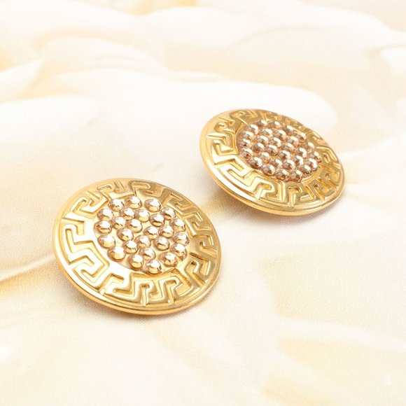 Women's Clip On Earrings Gold-Plated Rhinestone Non-Pierced Fashion Jewelry - Picture 3 of 6